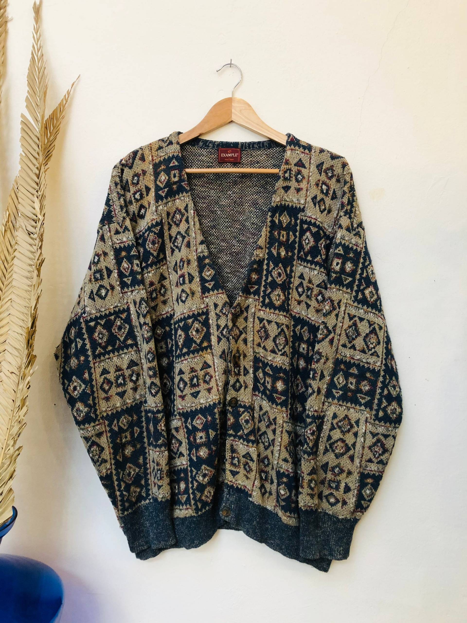 Vintage Strickjacke, Beispiel Von Missoni, 80Er/90Er Jahre, Größe L/xl, Baumwollstrick Vintage Strickjacke, Beispiel Von Missoni, 80Er/90Er Jahre, Größe L/xl, Baumwollstrick von Buntvintageclothing