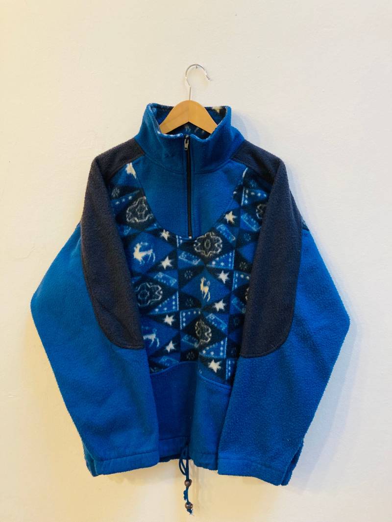 Vintage Fleece Pullover, Grösse M/L von Buntvintageclothing