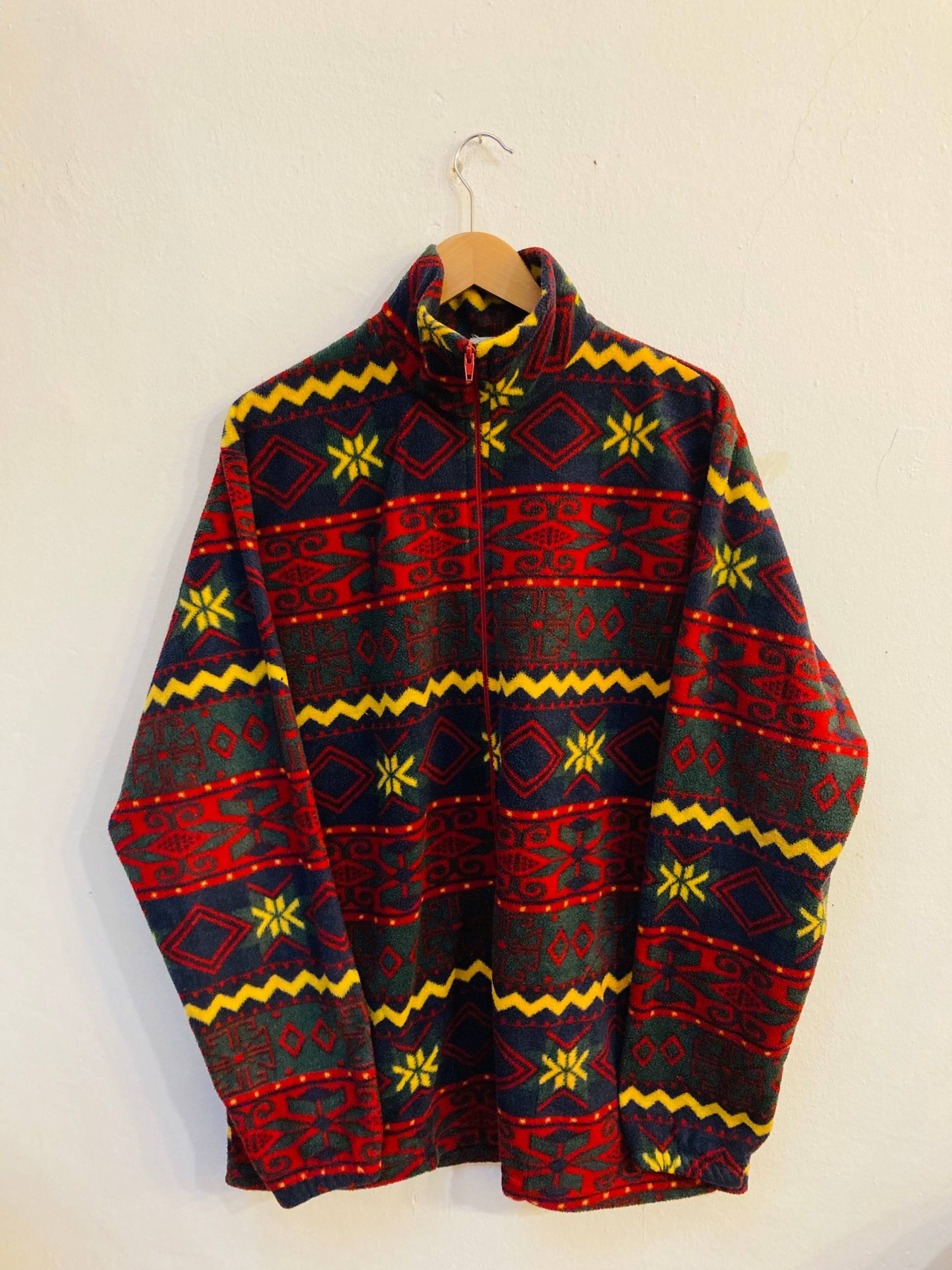 Vintage Fleecejacke, Größe Xl von Buntvintageclothing