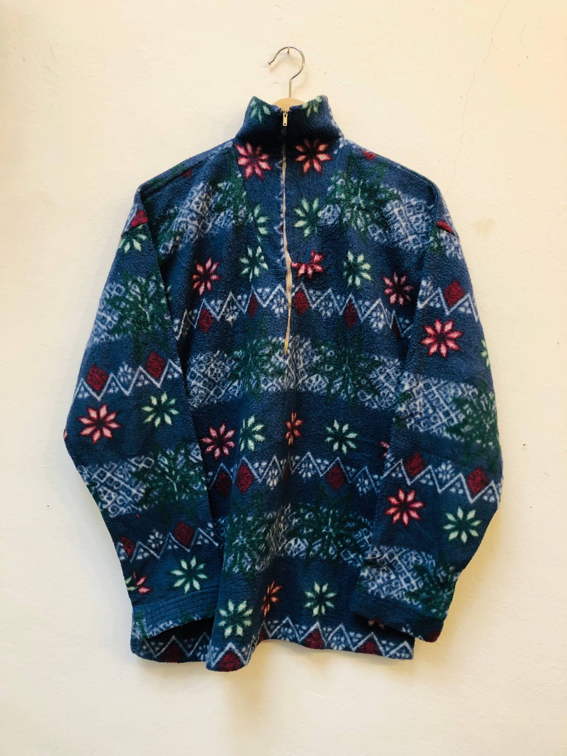 Vintage Fleecepullover, Größe M von Buntvintageclothing