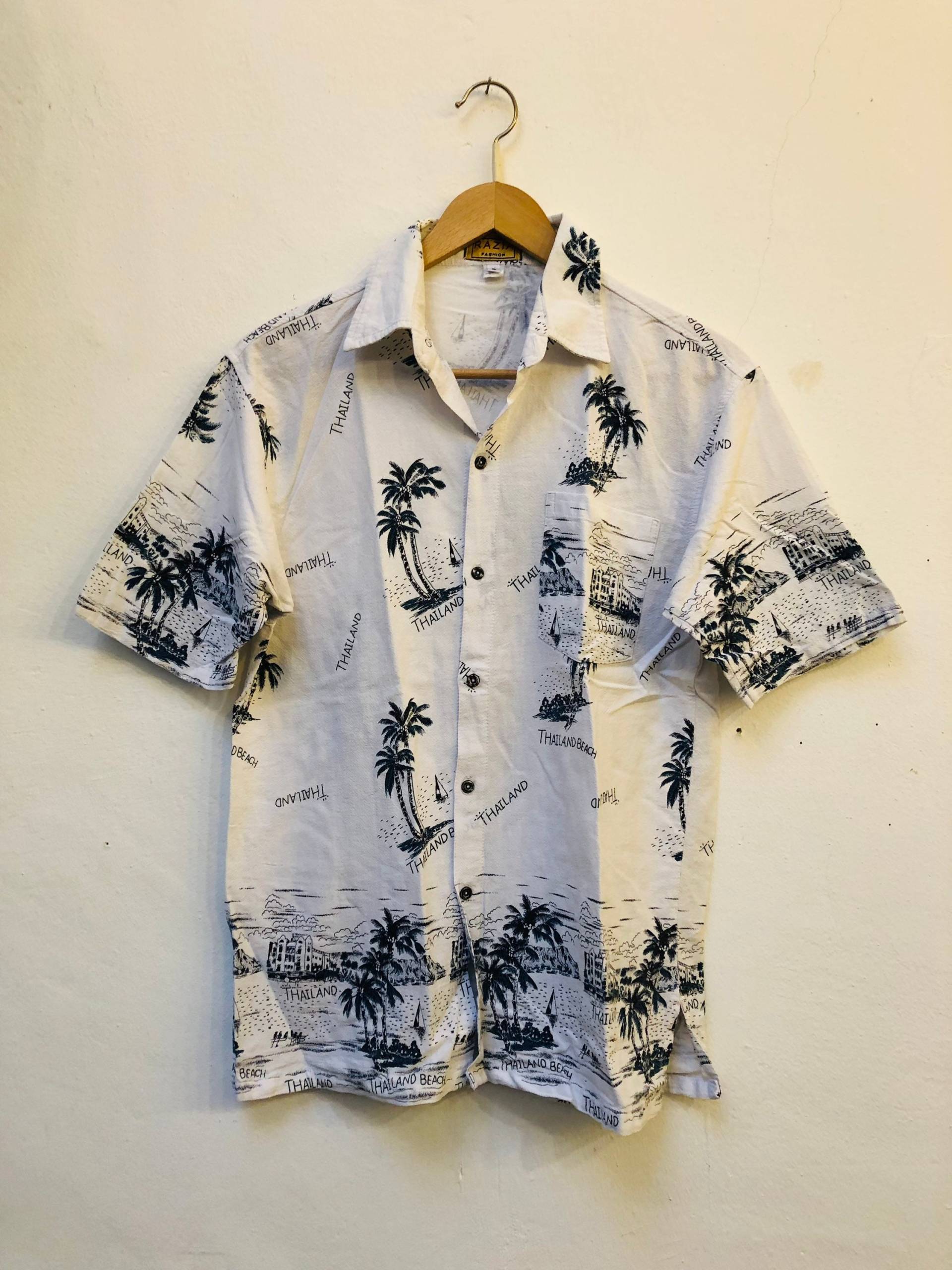 Vintage Hawaiihemd, Baumwolle, Größe M von Buntvintageclothing