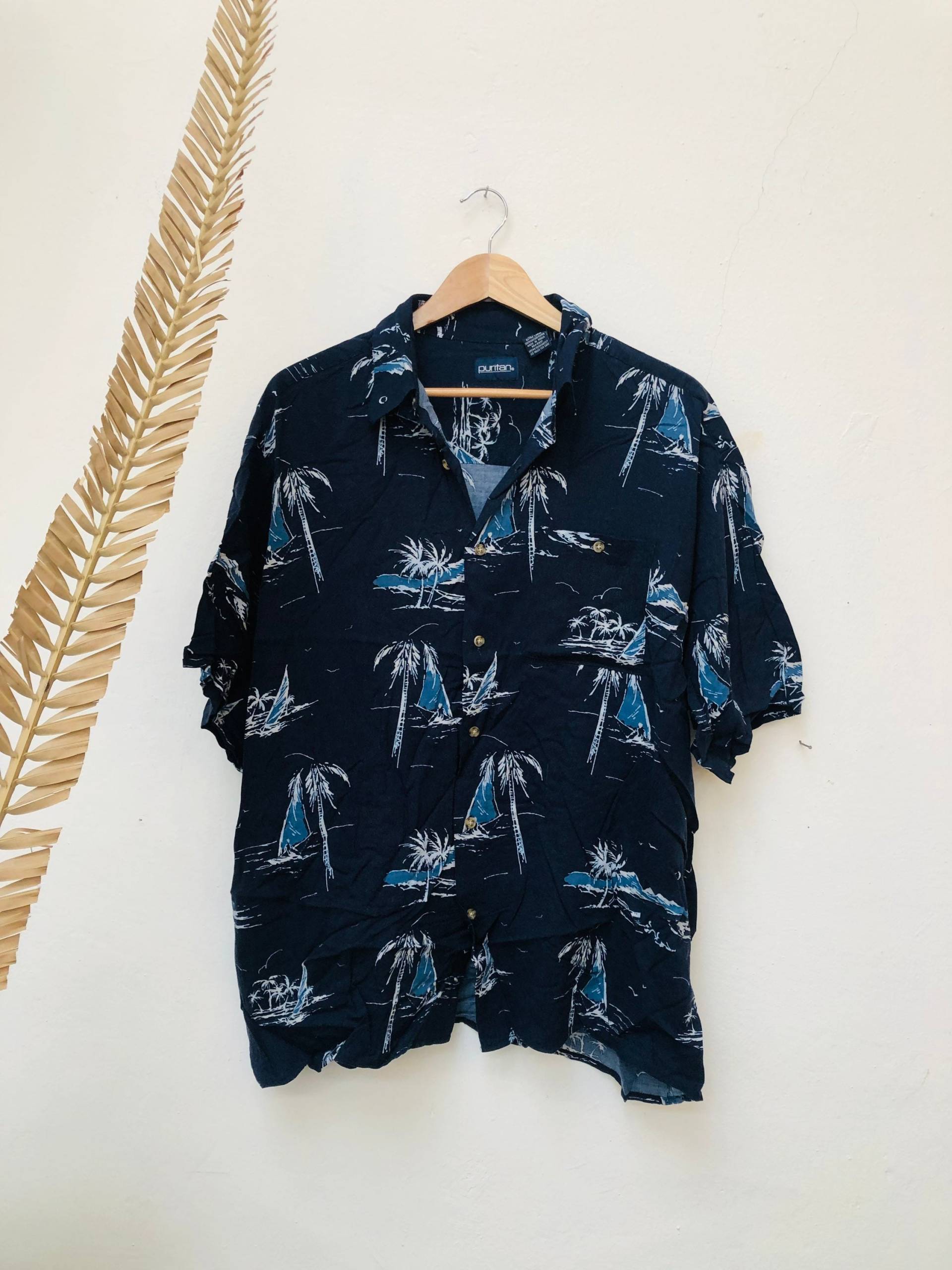 Vintage Hawaii Shirt, Viskose, Größe Xl von Buntvintageclothing