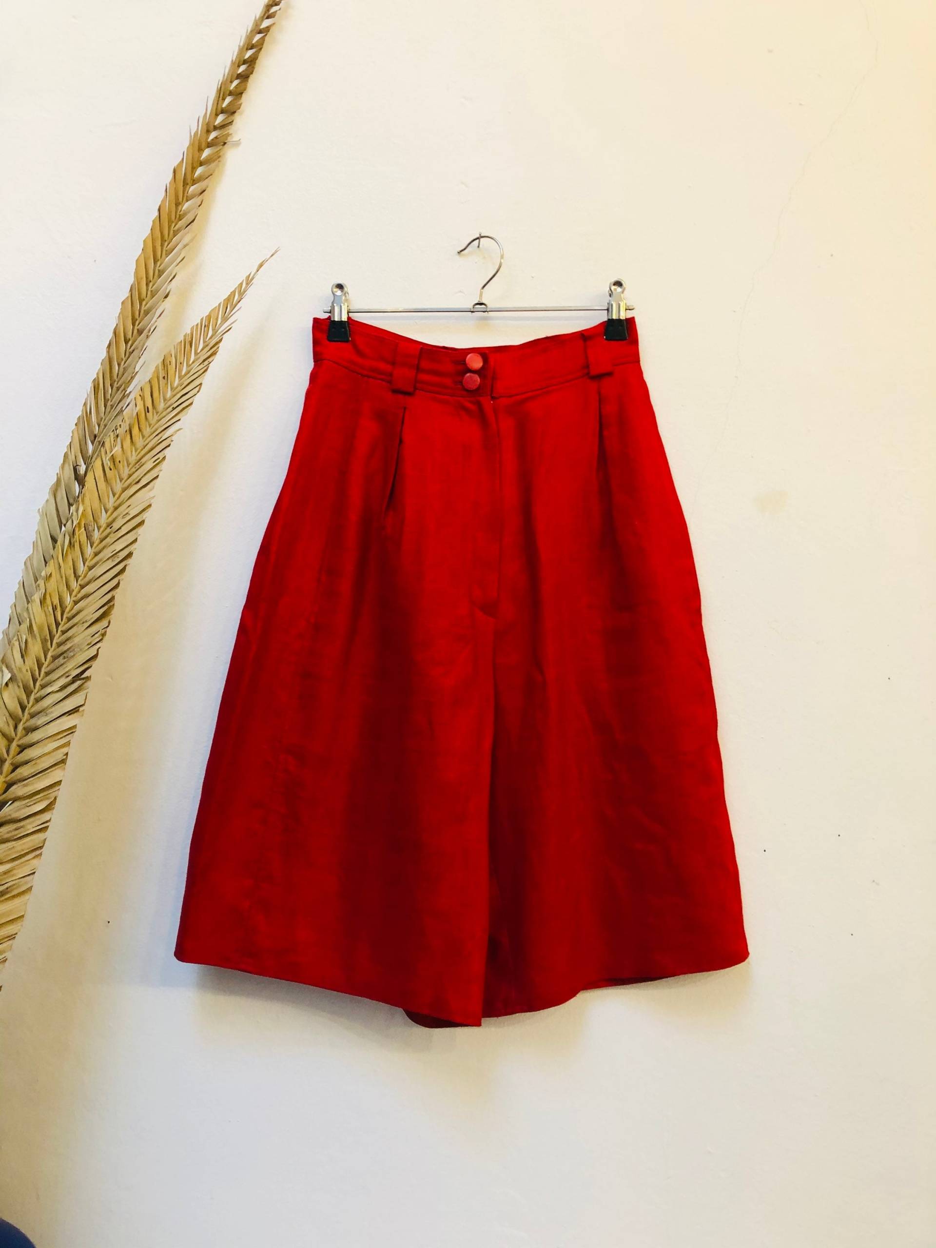 Vintage Hohe Taille Shorts, Leinen, Sonia Rykiel, Größe Xs/S von Buntvintageclothing