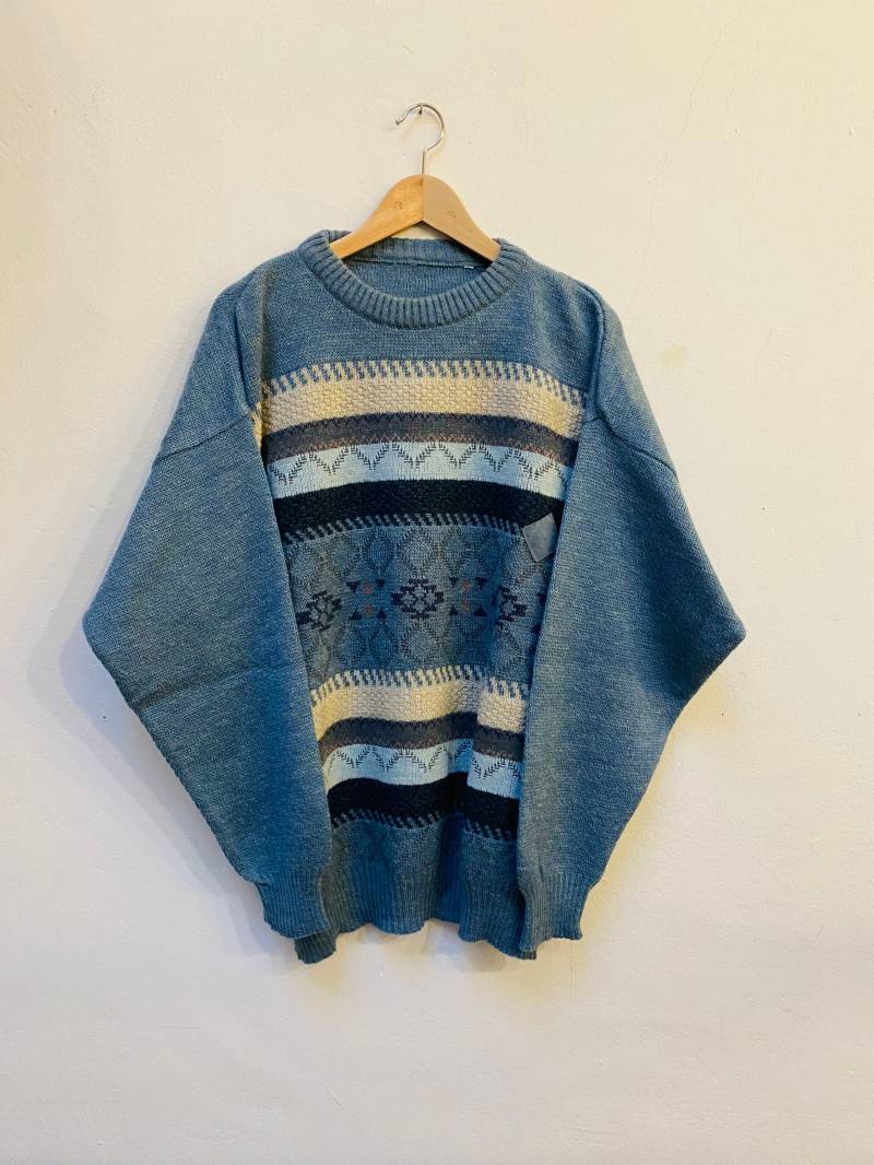 Vintage Pullover, Woll-Mix, 80Er/90Er Jahre, Größe L/xl von Buntvintageclothing