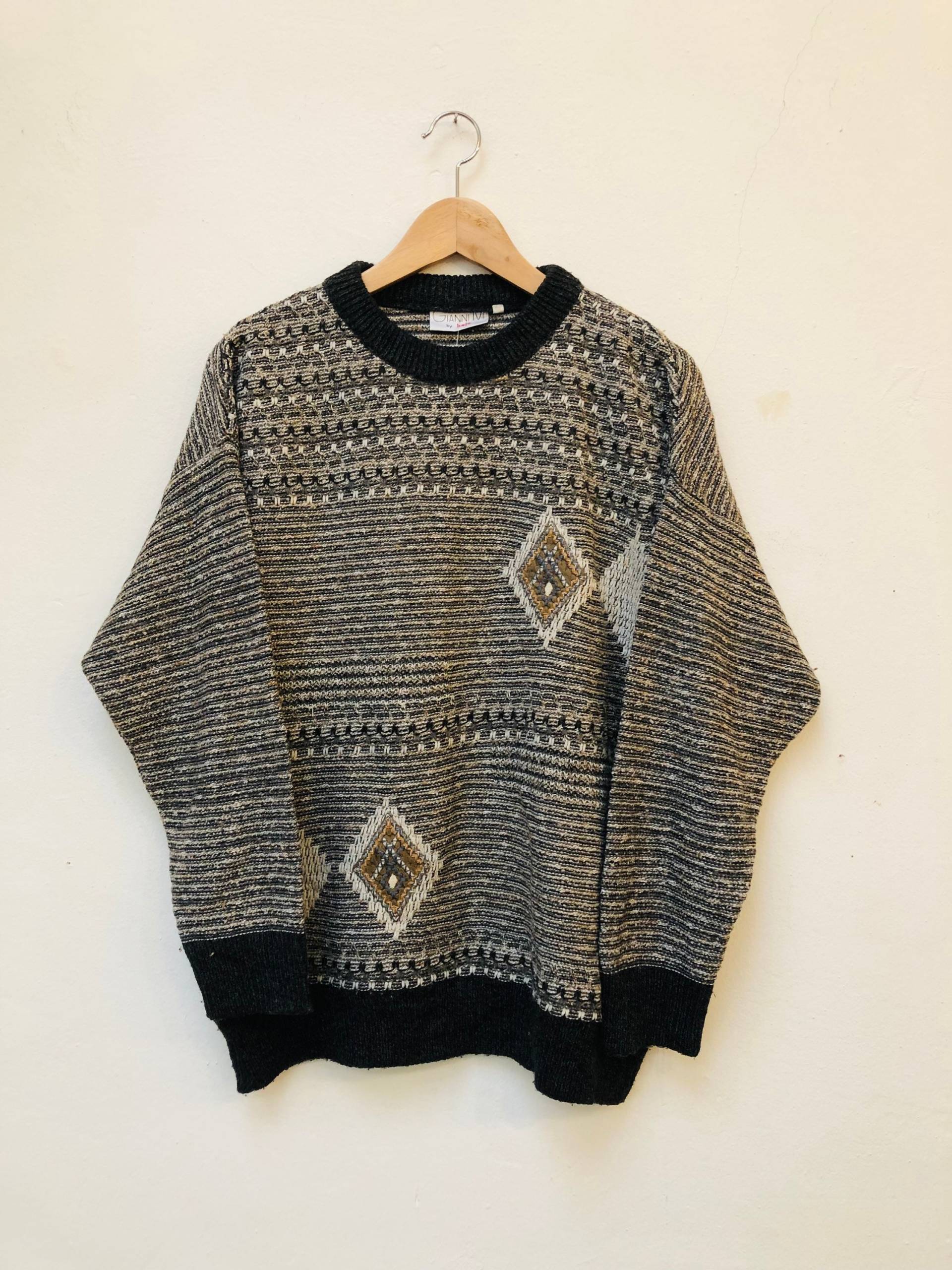 Vintage Pullover, Wollmix, Größe M von Buntvintageclothing
