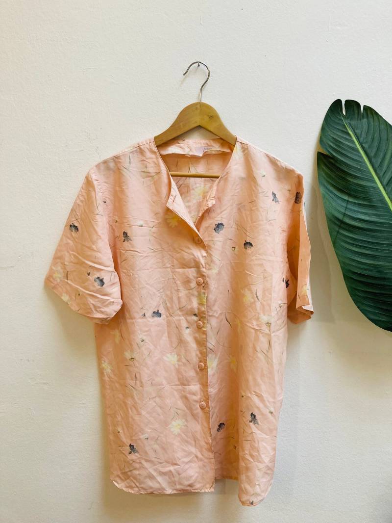 Vintage Seide Bluse, Größe L/xl Vintage Seide Bluse, Größe L/xl von Buntvintageclothing