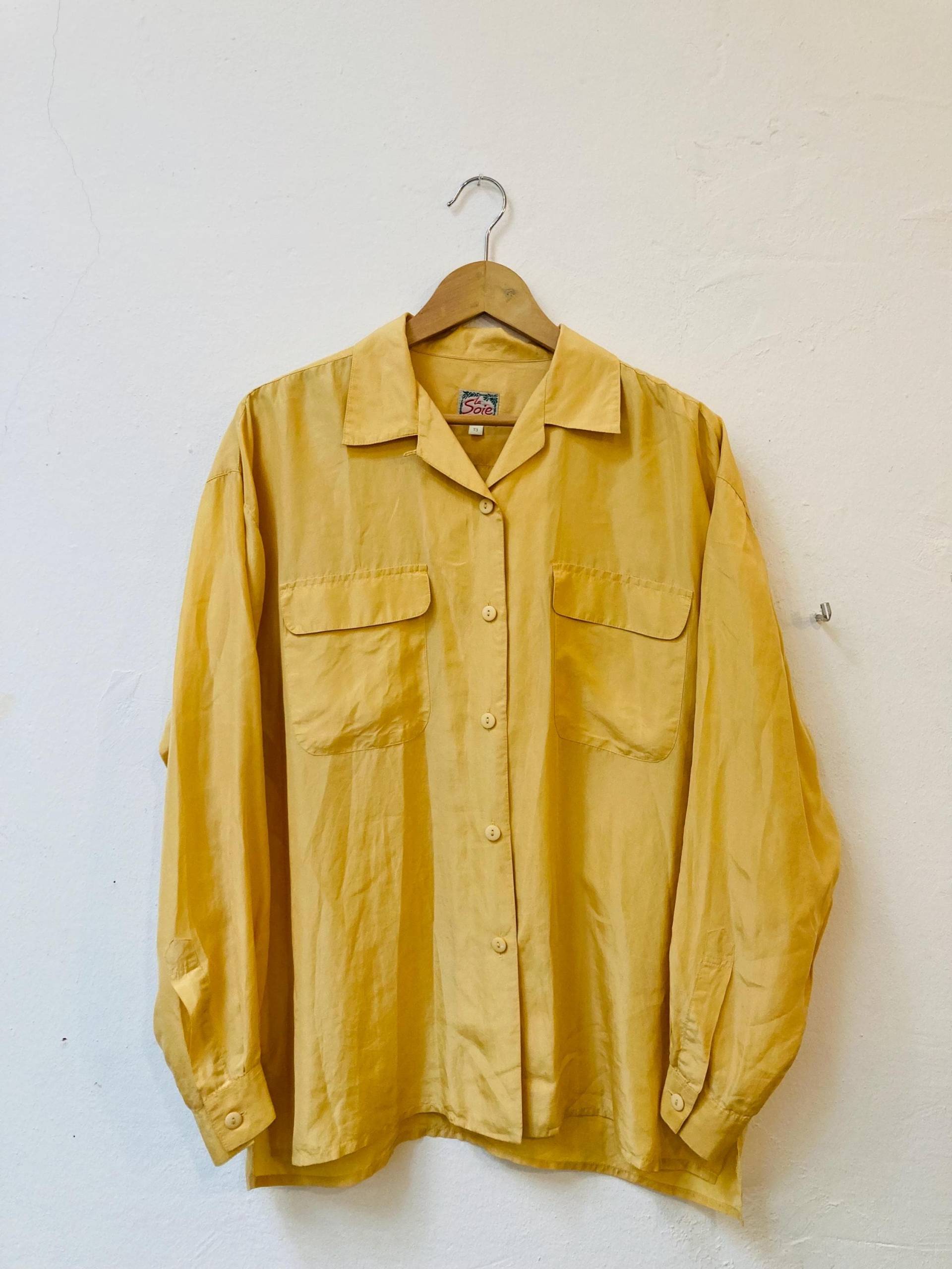 Vintage Seide Bluse, Größe L Vintage Seide Bluse, Größe L von Buntvintageclothing