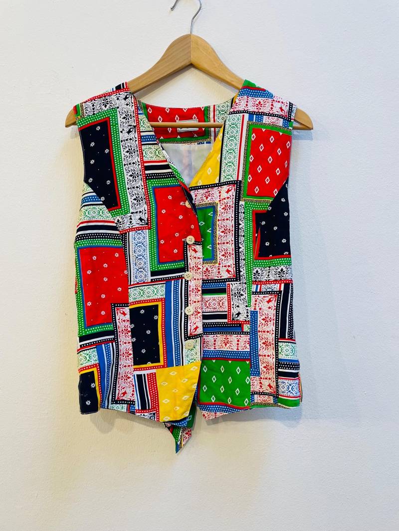 Vintage Seiden Weste, Grösse M von Buntvintageclothing