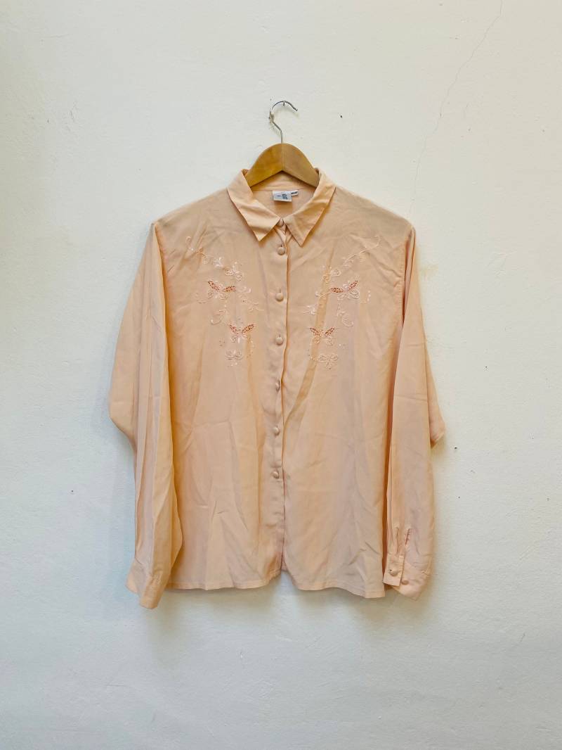 Vintage Seidenbluse, 80Er/90Er Jahre, Größe L Vintage Seidenbluse, 80Er/90Er Jahre, Größe L von Buntvintageclothing