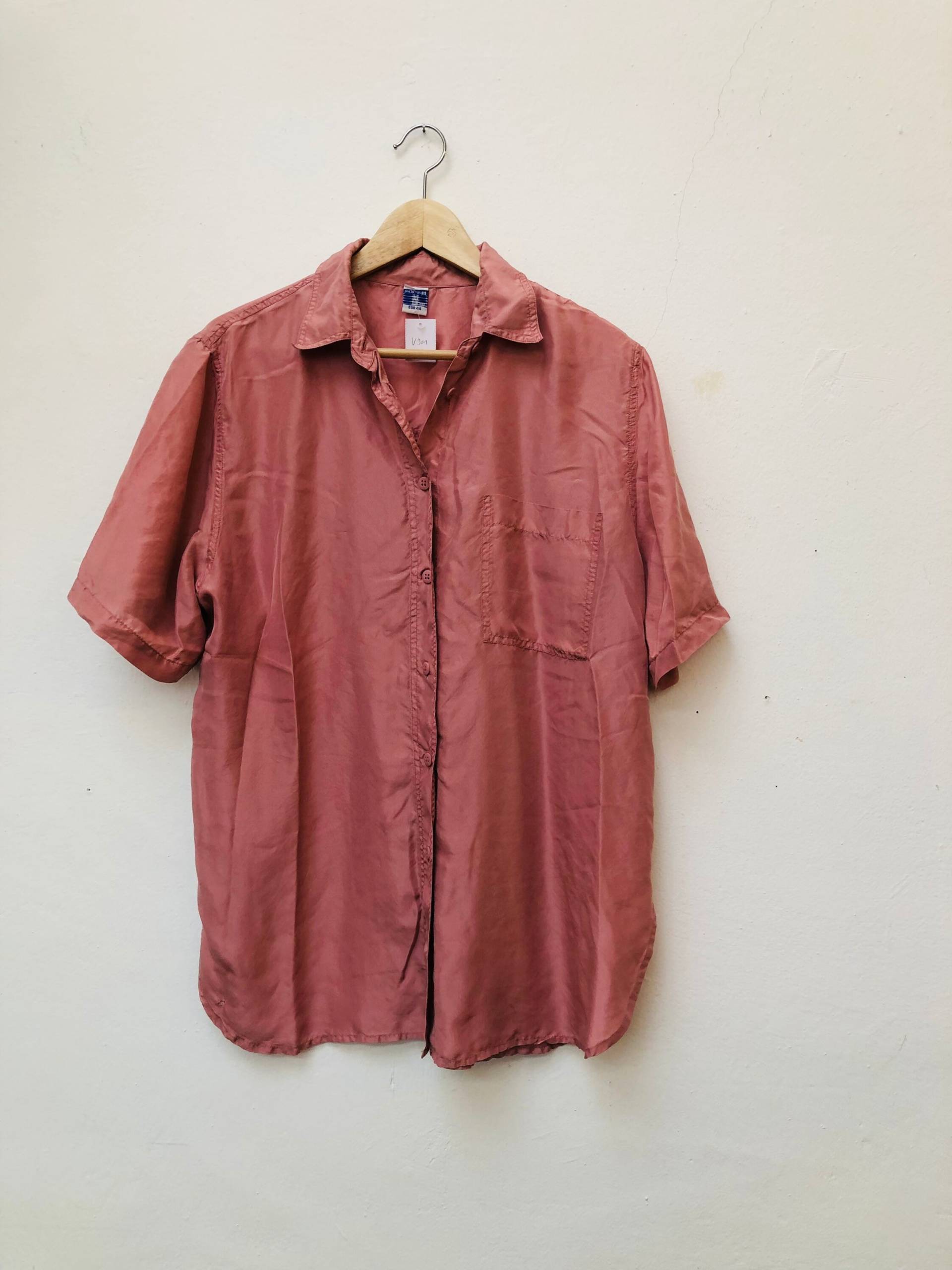 Vintage Seidenbluse, 80Er Jahre, Größe Xl von Buntvintageclothing