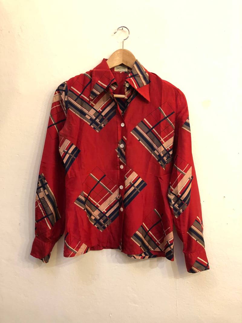 Vintage Seidenbluse, Größe M Vintage Seidenbluse, Größe M von Buntvintageclothing