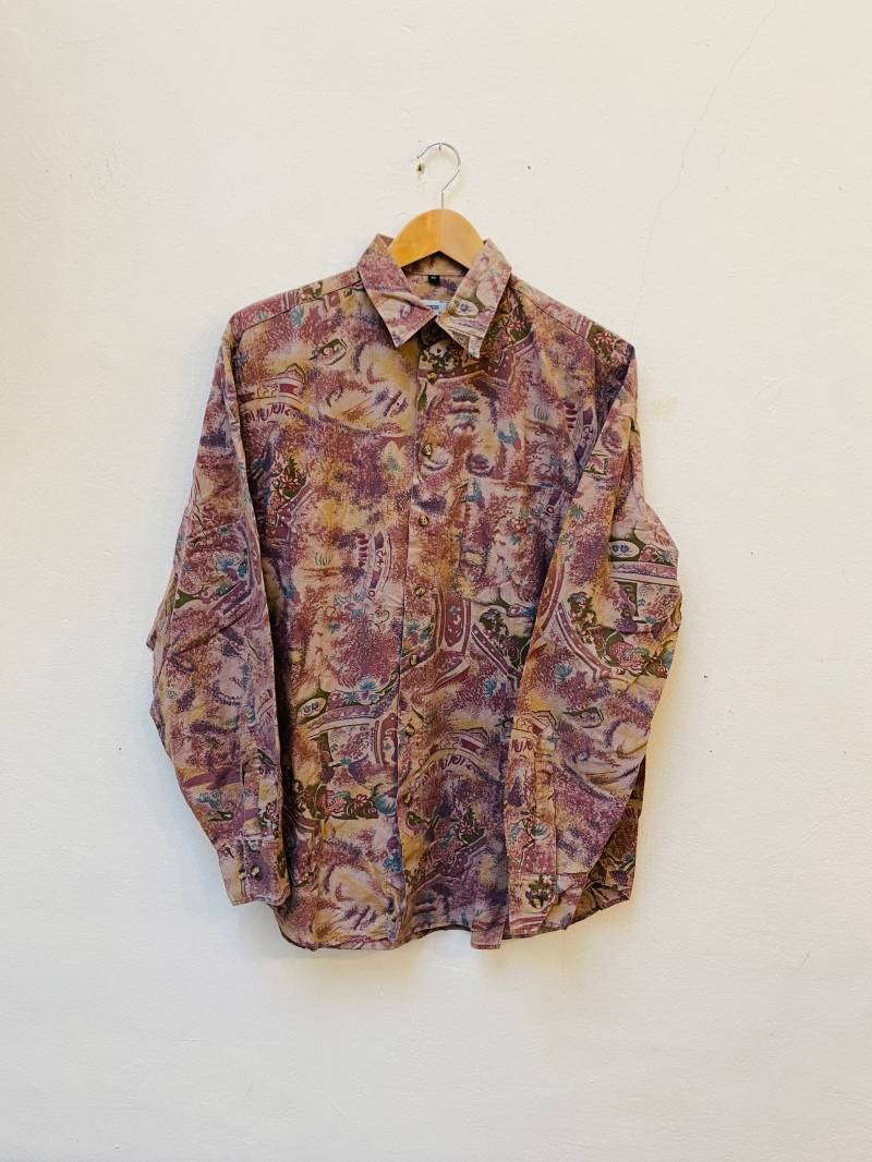 Vintage Shirt, Größe M/L, Viskose von Buntvintageclothing