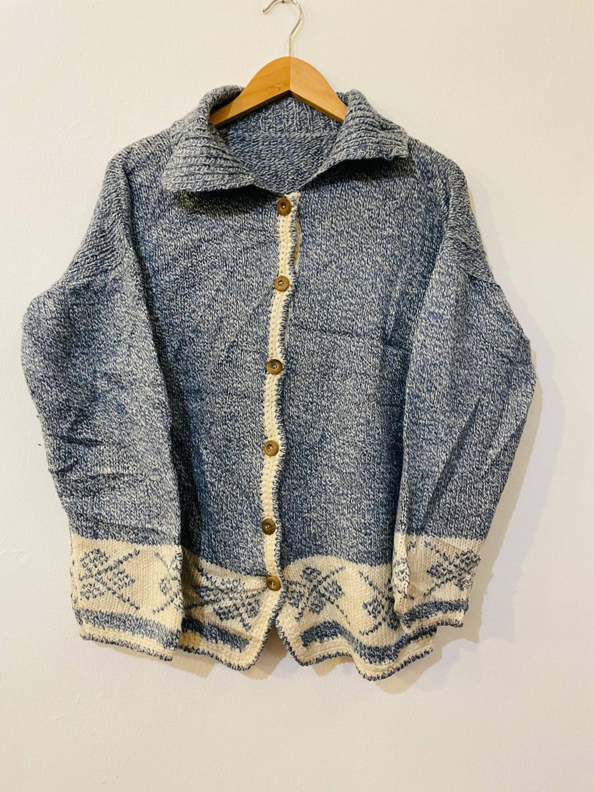 Vintage Strickjacke, Grösse M/L, Handgemacht Vintage Strickjacke, Grösse M/L, Handgemacht von Buntvintageclothing