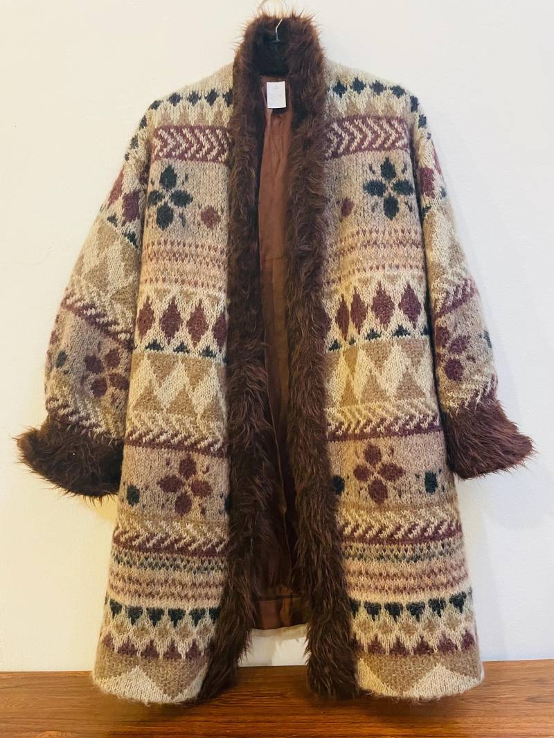 Vintage Strickmantel, Gr. M/L von Buntvintageclothing