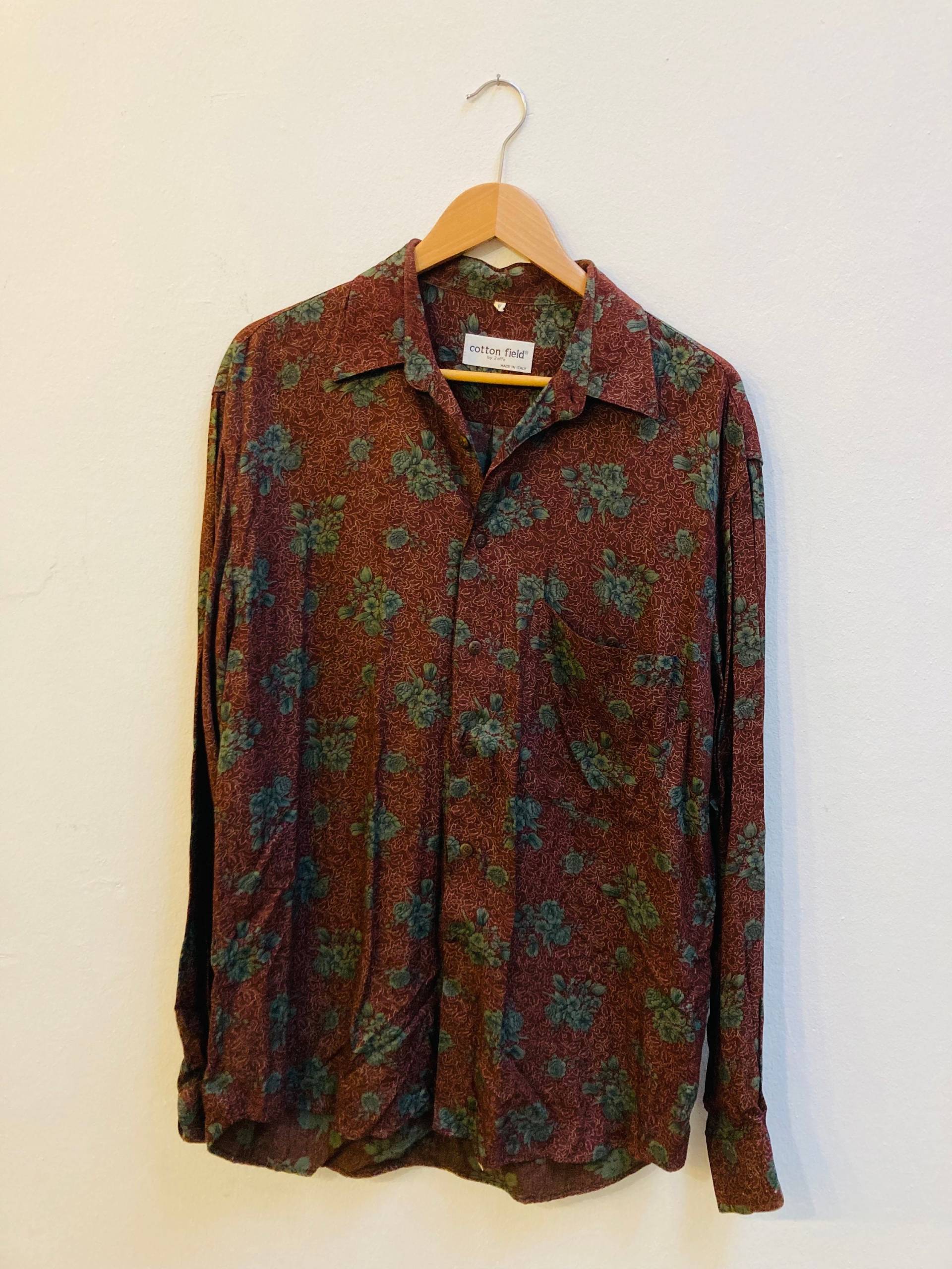 Vintage Viskose Shirt, Größe M von Buntvintageclothing