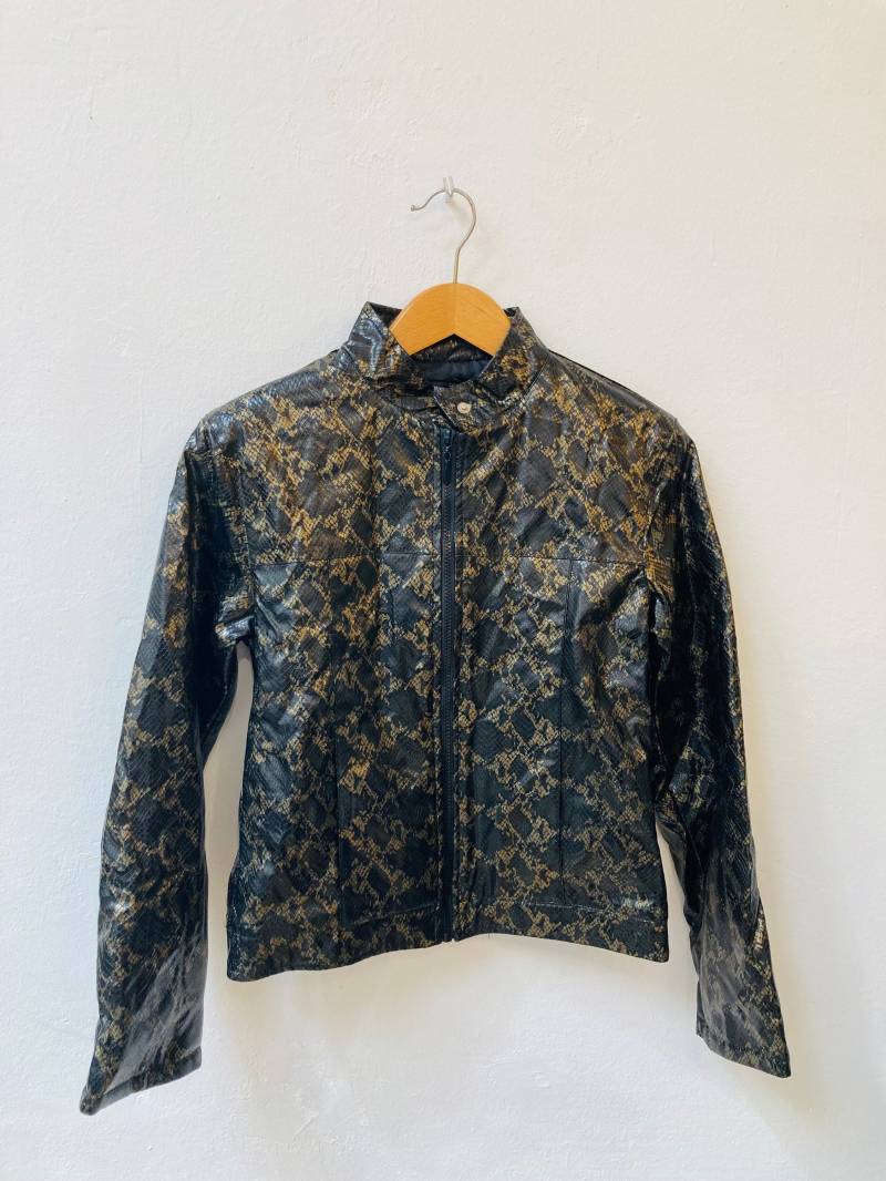 Vintage Y2K Jacke, Größe M, Schlangenlederimitat Vintage Y2K Jacke, Größe M, Schlangenlederimitat von Buntvintageclothing