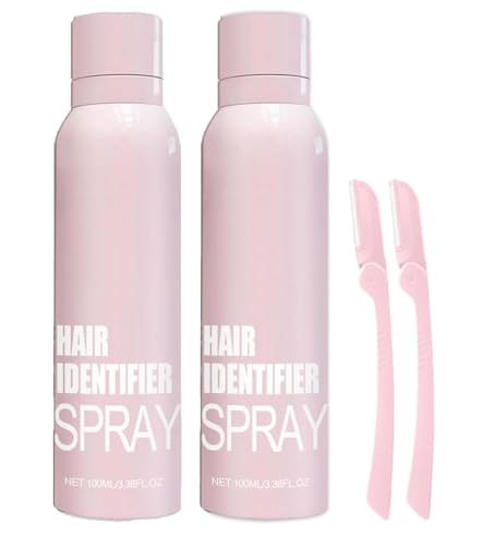 Hair Identifier Spray for Face Dermaplaning | 2024 New Hair Identifier Spray for Face Shaving, Skin Body Hair Identifying Spray for Dermaplaning,Women Dermaplaning Tool for Face (2pcs) von Buobiy