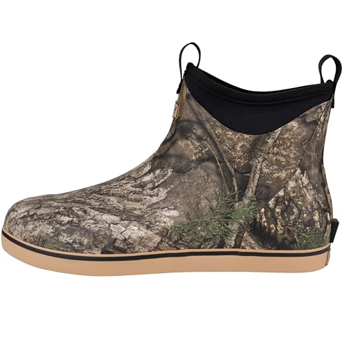 Buoy Boots Deck Boots für Herren - Kurze Herren Regenstiefel, Realtree Apx Camo, 44.5 EU von Buoy Boots