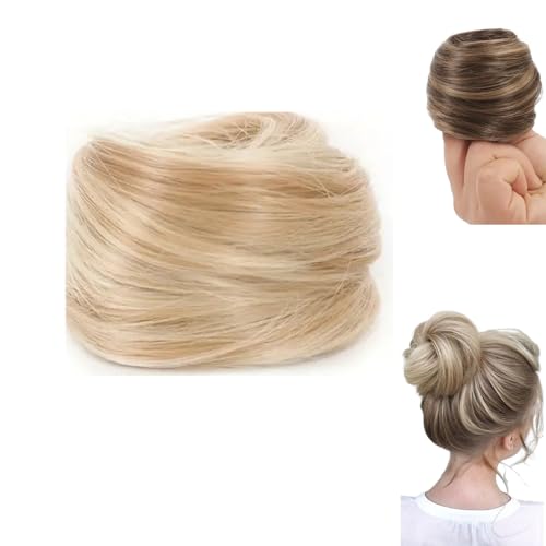 Festivalment Hair Bun Wig, Festivalment Real Hair Bun Wig, Bun Hair Pieces for Women, Curly Wavy Hair Scrunchies Accessories Pieces for Women (18h613#) von Bupmnd