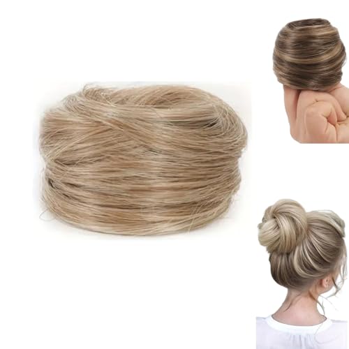 Festivalment Hair Bun Wig, Festivalment Real Hair Bun Wig, Bun Hair Pieces for Women, Curly Wavy Hair Scrunchies Accessories Pieces for Women (27-613#) von Bupmnd