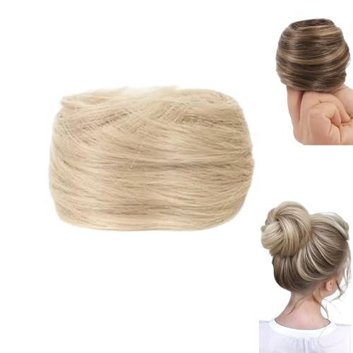 Festivalment Hair Bun Wig, Festivalment Real Hair Bun Wig, Bun Hair Pieces for Women, Curly Wavy Hair Scrunchies Accessories Pieces for Women (85h88#) von Bupmnd