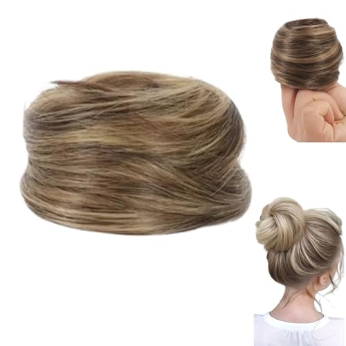Festivalment Hair Bun Wig, Festivalment Real Hair Bun Wig, Bun Hair Pieces for Women, Curly Wavy Hair Scrunchies Accessories Pieces for Women (86h10#) von Bupmnd