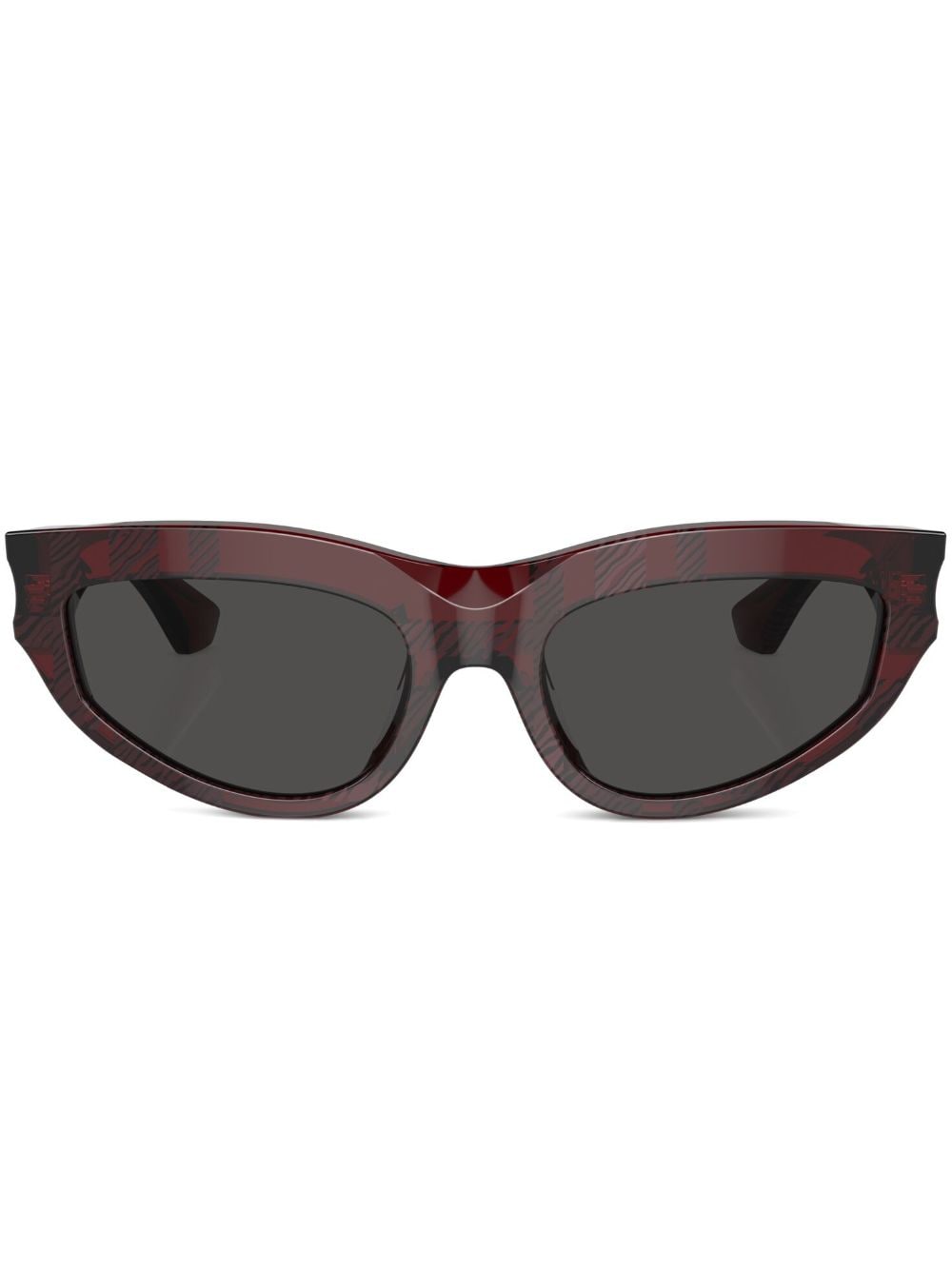 Burberry Eyewear Karierte Sonnenbrille mit Cat-Eye-Gestell - Rot von Burberry Eyewear