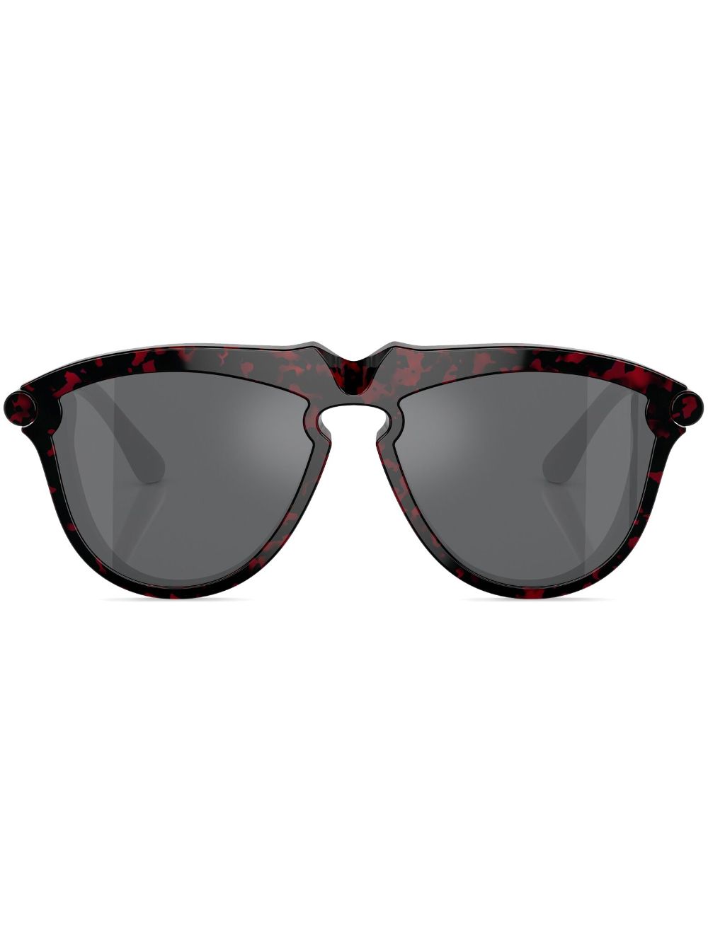 Burberry Eyewear Runde Sonnenbrille in Schildpattoptik - Rot von Burberry Eyewear