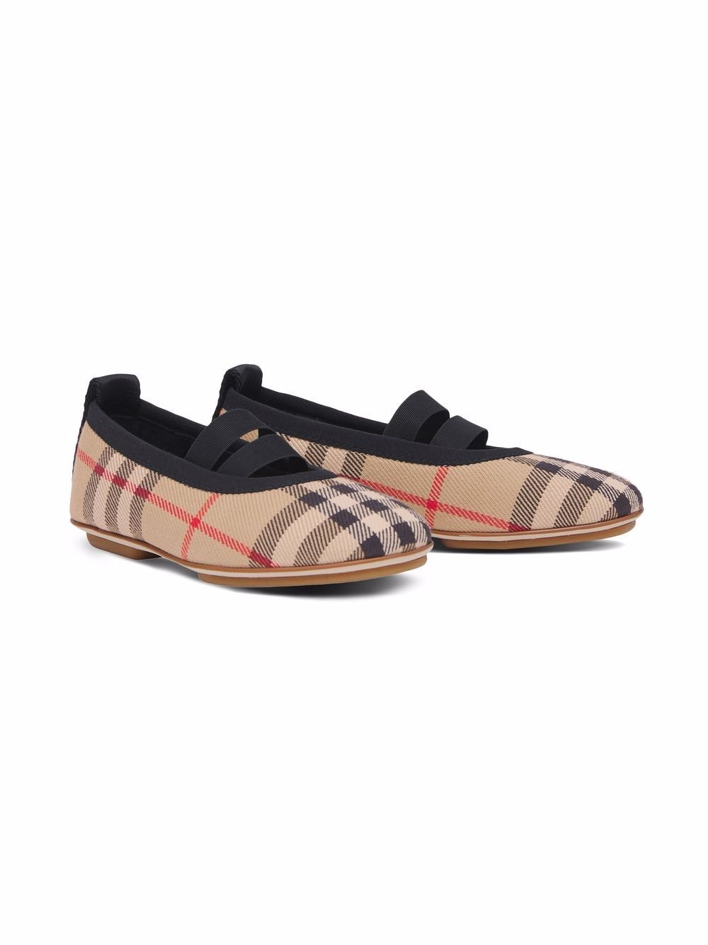 Burberry Kids Ballerinas mit Vintage-Check - Braun von Burberry Kids