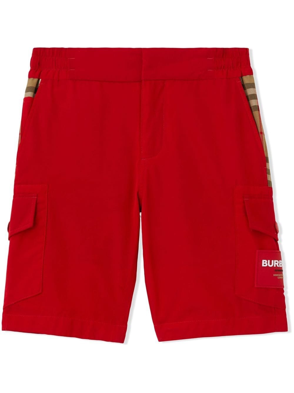 Burberry Kids Cargo-Shorts mit Vintage-Check - Rot von Burberry Kids