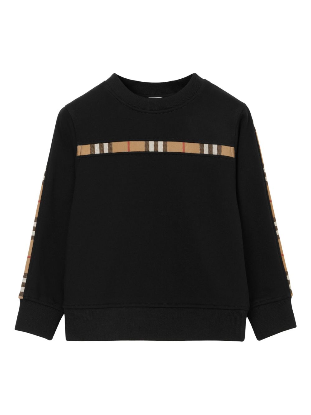 Burberry Kids Sweatshirt mit kariertem Einsatz - Schwarz von Burberry Kids