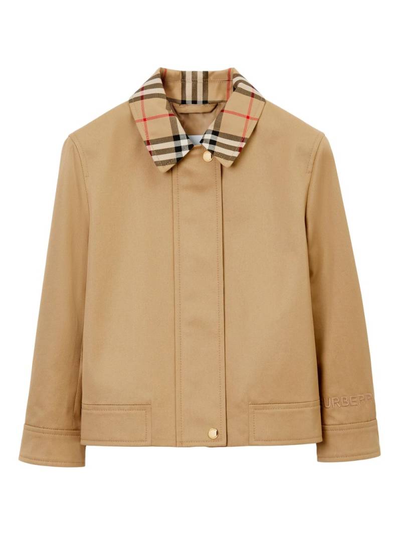 Burberry Kids Harrington-Jacke aus Gabardine - Nude von Burberry Kids