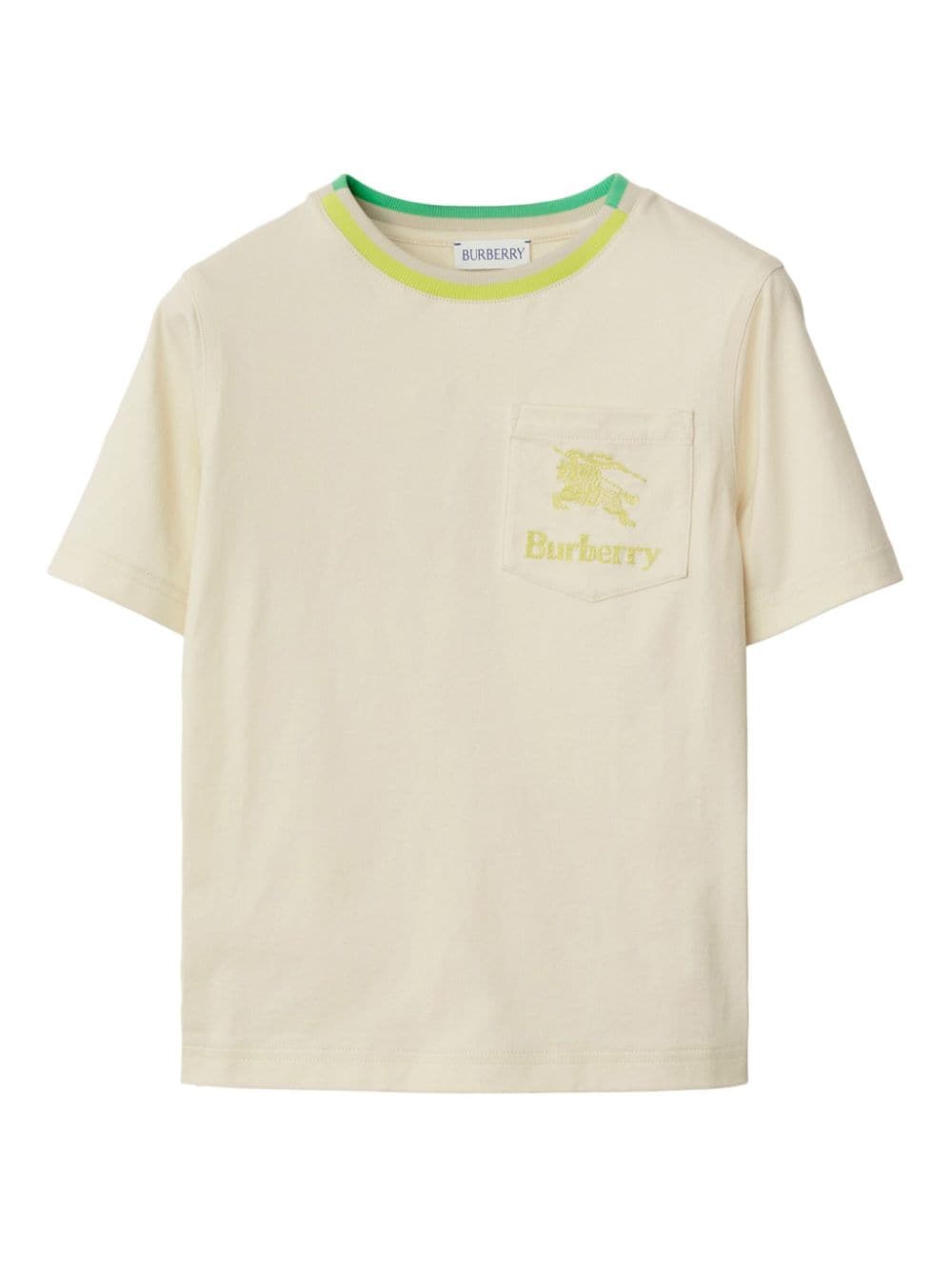 Burberry Kids Bio-Baumwoll-T-Shirt mit EKD-Stickerei - Nude von Burberry Kids