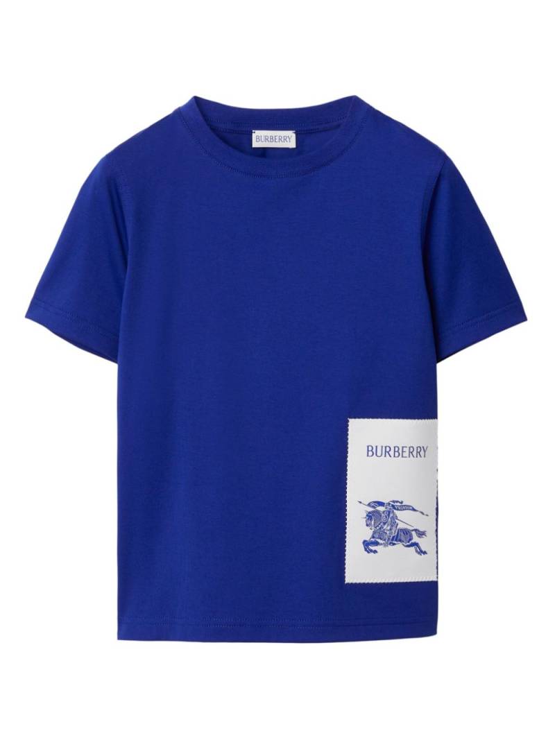 Burberry Kids T-Shirt mit Ritteremblem - Blau von Burberry Kids