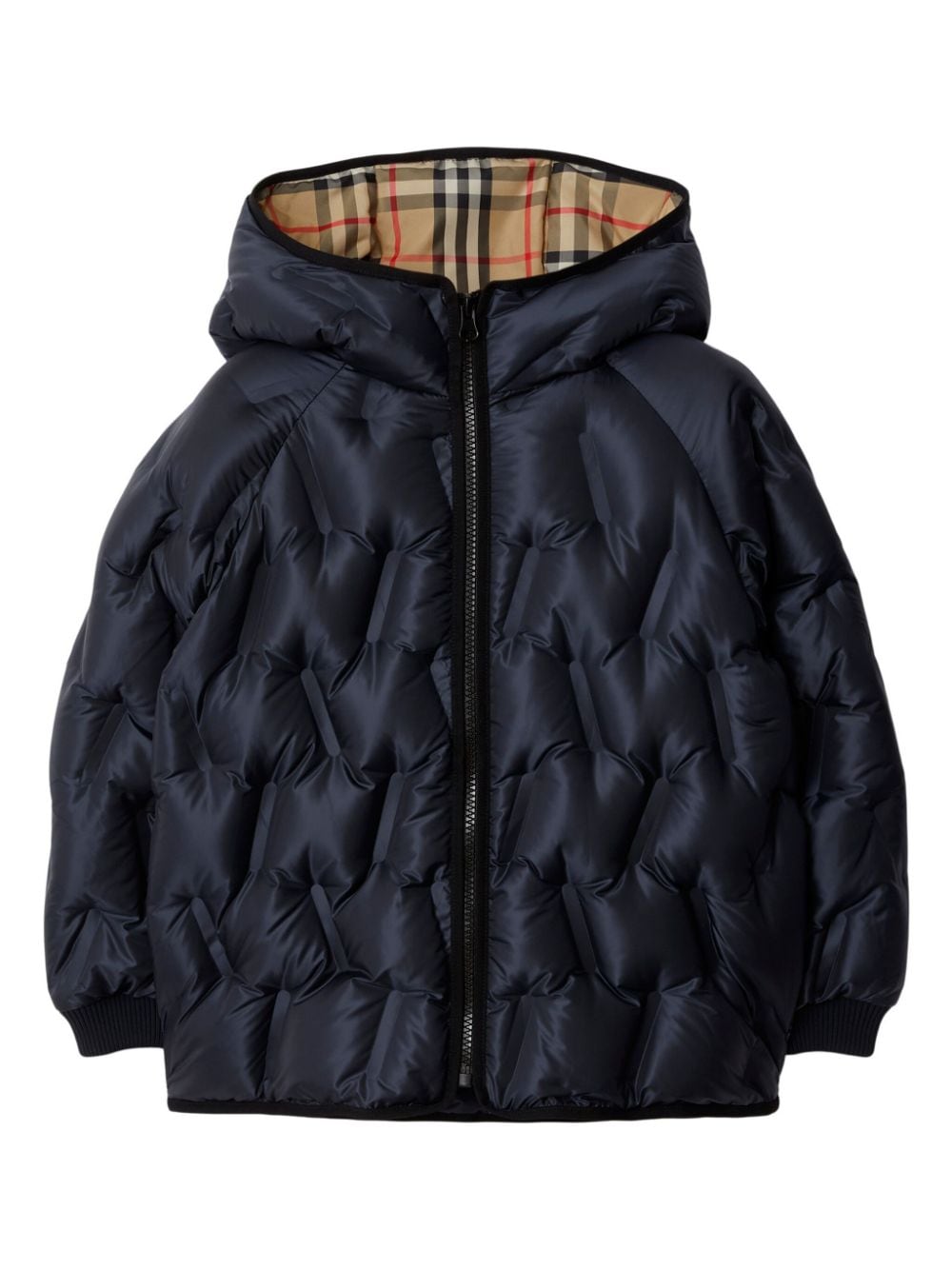 Burberry Kids Gefütterte Kapuzenjacke - Blau von Burberry Kids