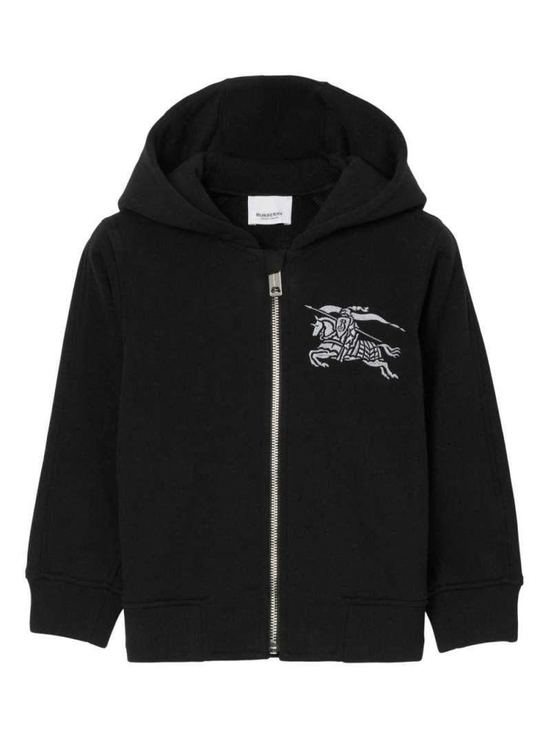 Burberry Kids Hoodie mit Logo-Stickerei - Schwarz von Burberry Kids