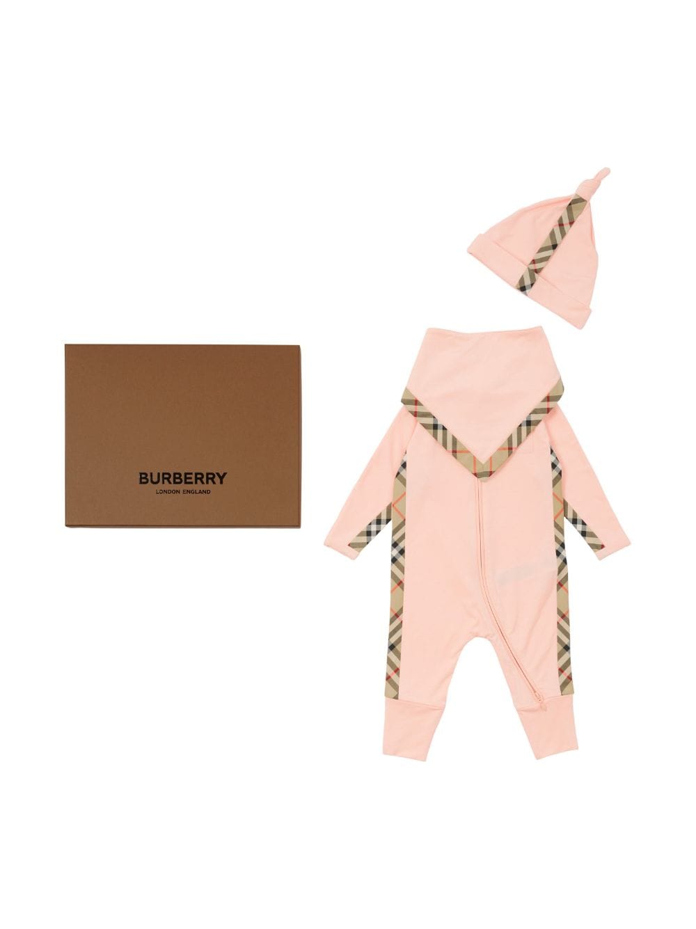 Burberry Kids Strampler-Geschenk-Set mit House-Check - Rosa von Burberry Kids