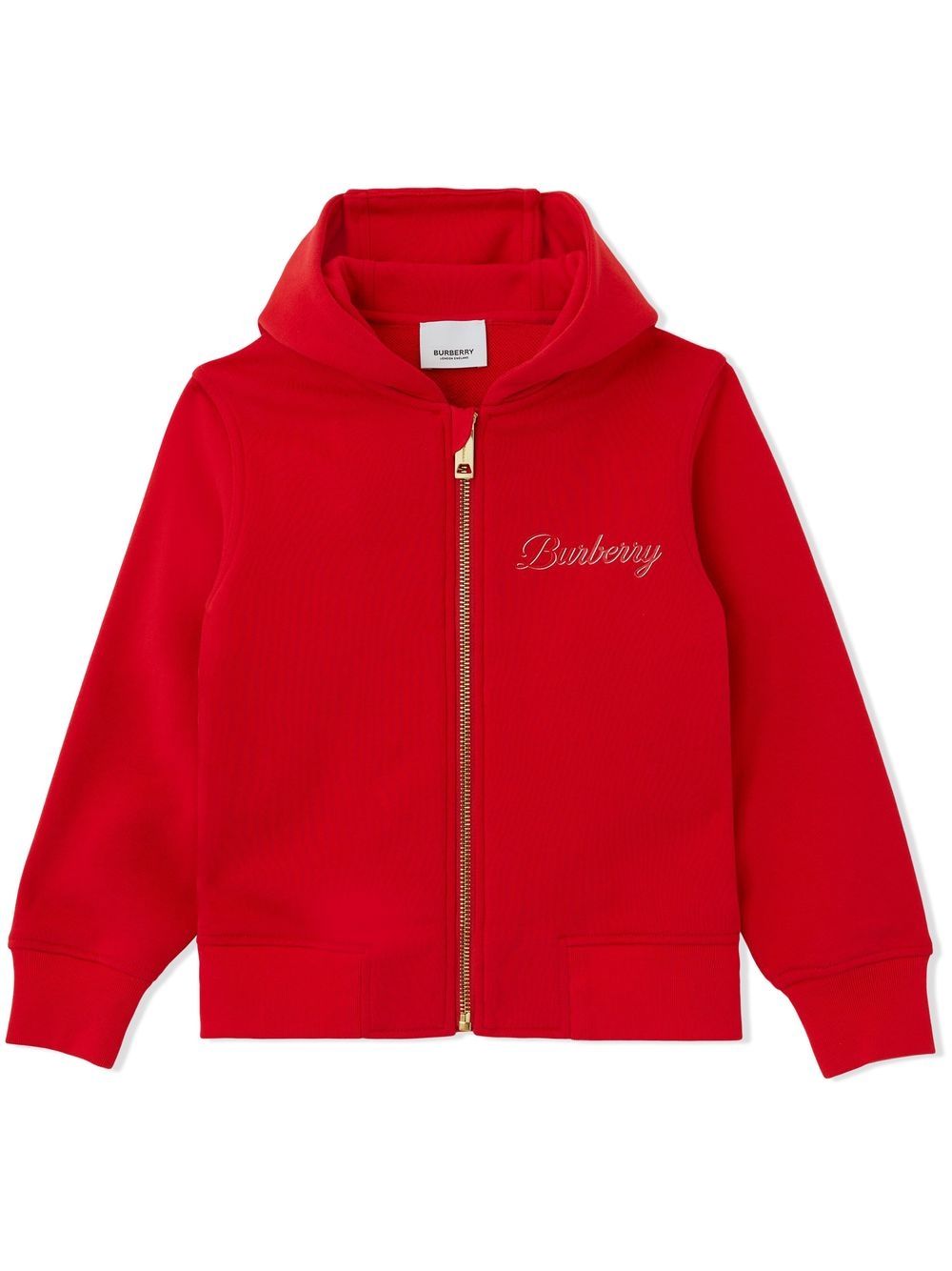 Burberry Kids Kapuzenjacke mit Logo-Print - Rot von Burberry Kids