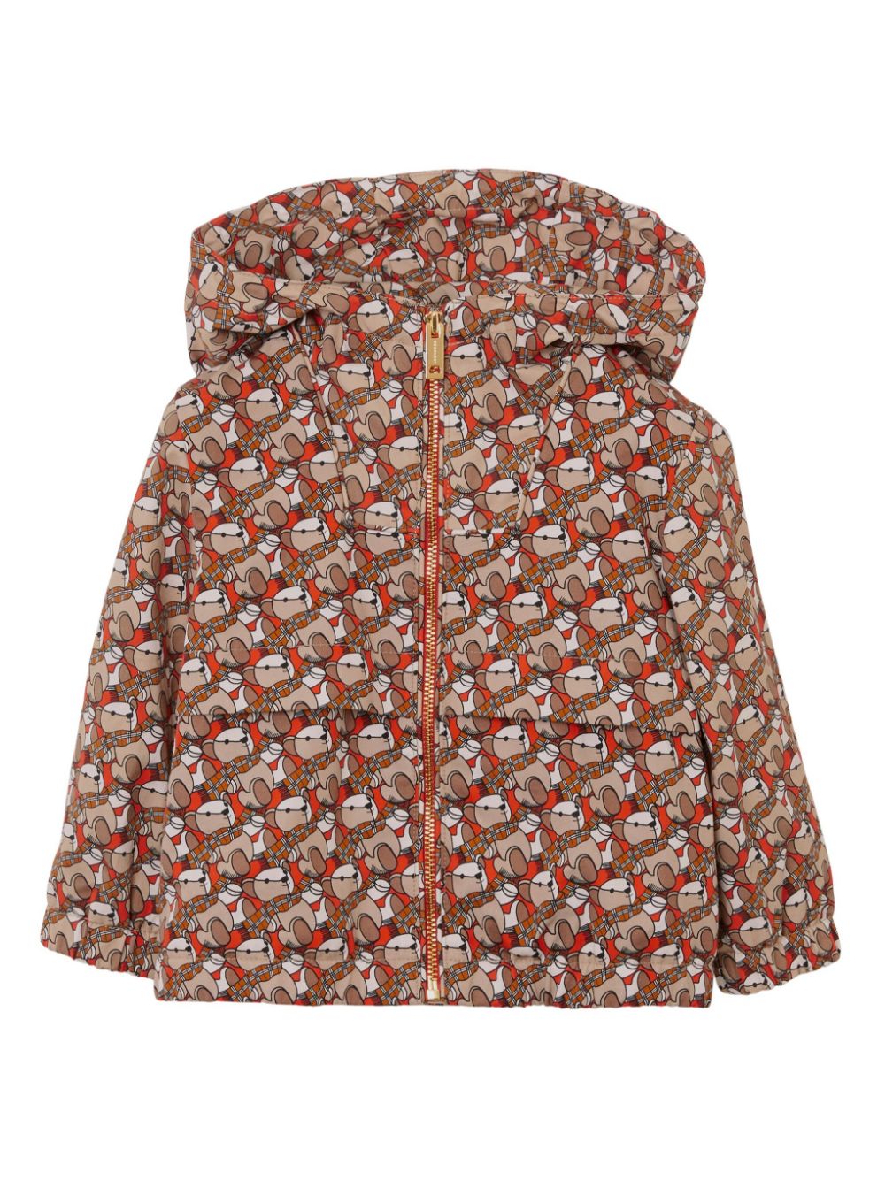 Burberry Kids Kapuzenjacke mit Thomas Bear-Patch - Orange von Burberry Kids