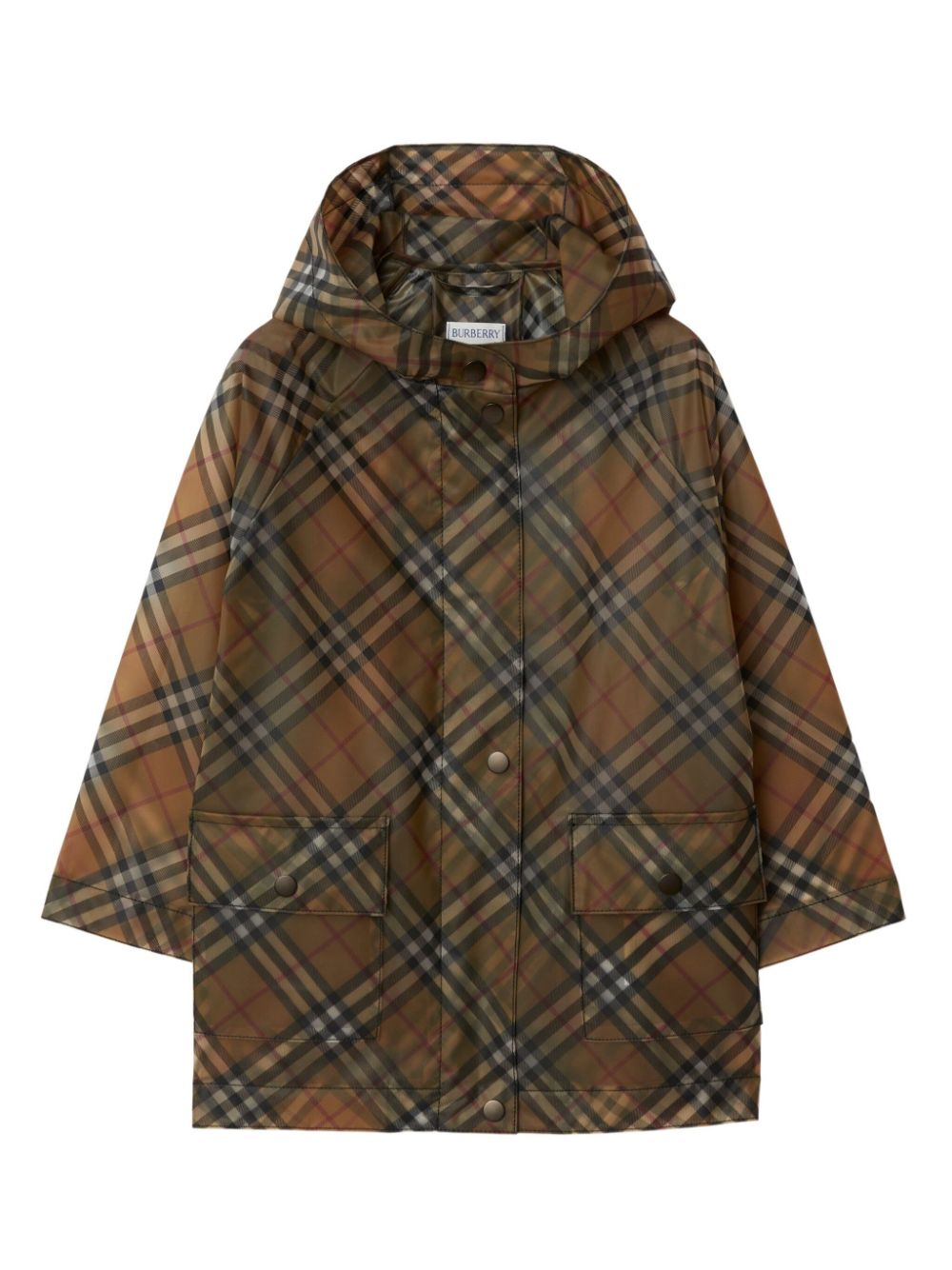 Burberry Kids Kapuzenparka mit Vintage-Check - Braun von Burberry Kids