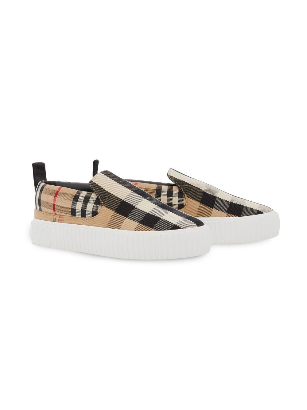 Burberry Kids Karierte Sneakers - Nude von Burberry Kids