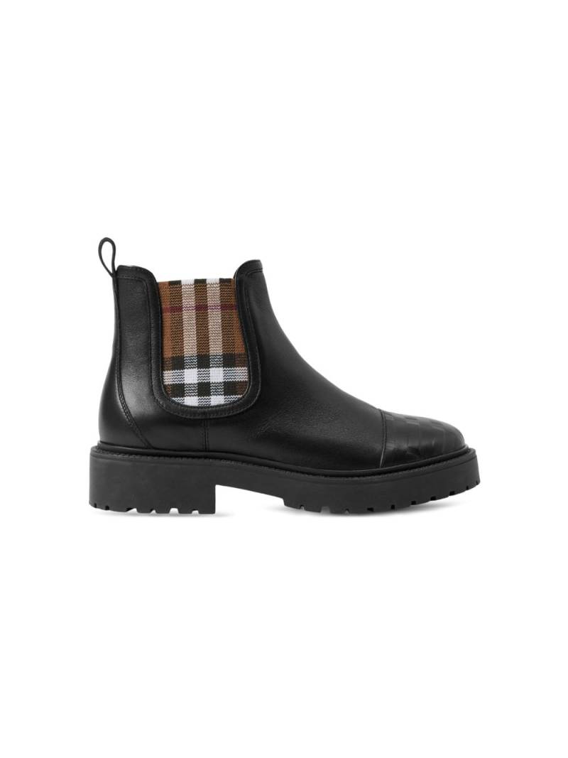 Burberry Kids Karierte Stiefel - Schwarz von Burberry Kids