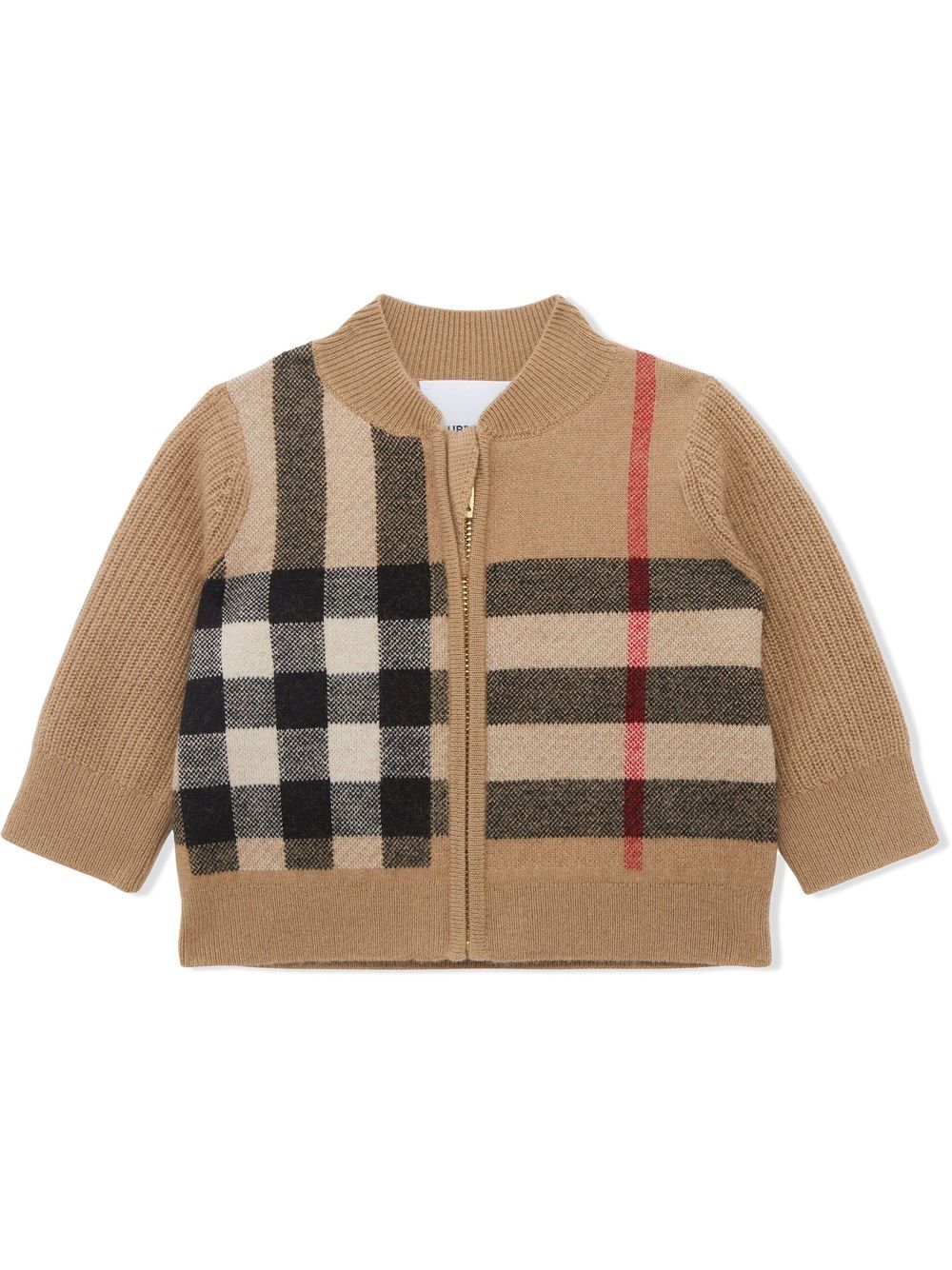 Burberry Kids Karierter Cardigan - Nude von Burberry Kids