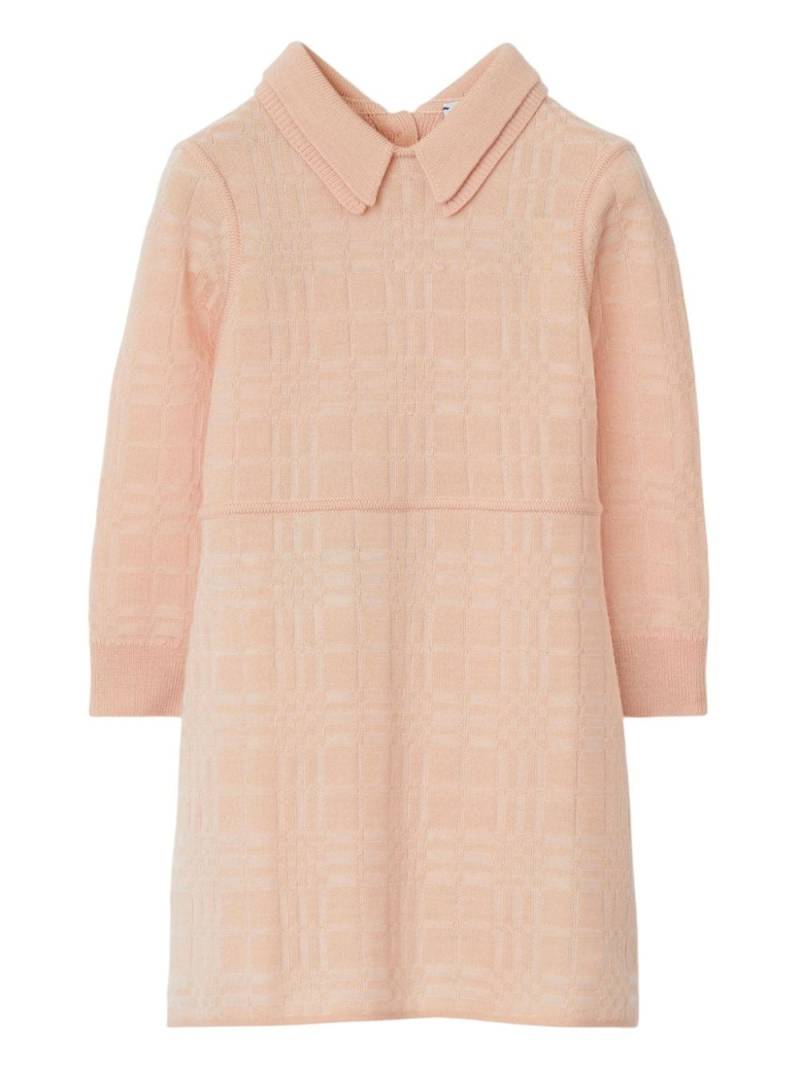 Burberry Kids Kariertes Strickkleid - Rosa von Burberry Kids