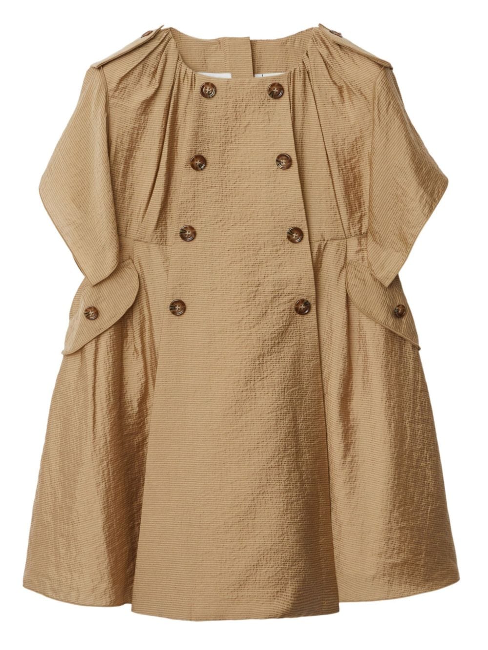 Burberry Kids Kleid mit doppelreihiger Knopfleiste - Nude von Burberry Kids