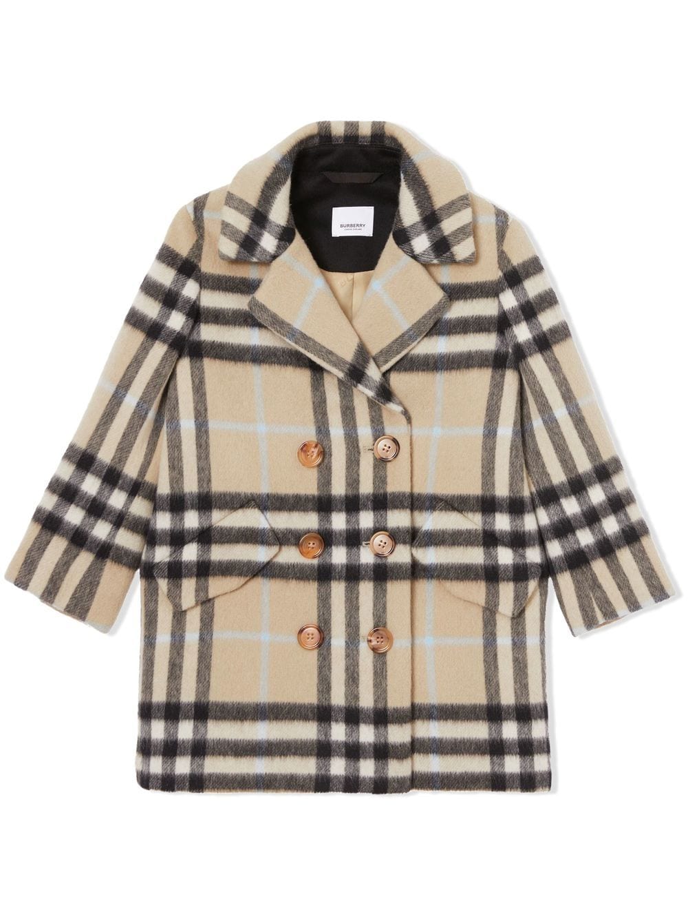 Burberry Kids Mantel mit Karomuster - Nude von Burberry Kids