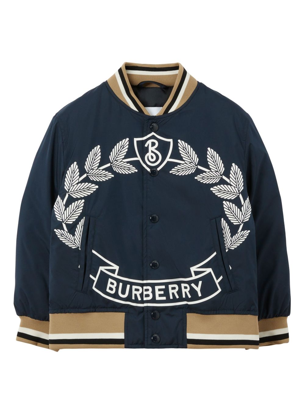 Burberry Kids Bomberjacke mit Wappen - Blau von Burberry Kids