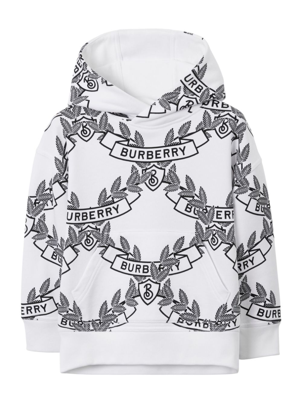 Burberry Kids Oak Leaf Crest Hoodie - Weiß von Burberry Kids