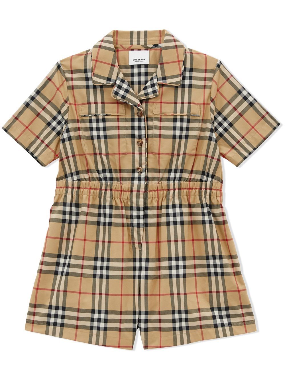 Burberry Kids Playsuit mit Vintage-Check - Braun von Burberry Kids