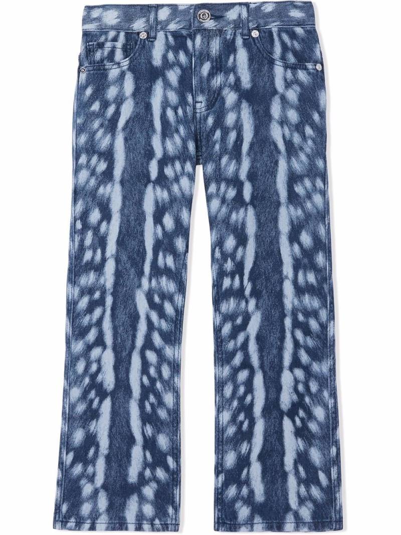 Burberry Kids Schlagjeans mit Reh-Print - Blau von Burberry Kids